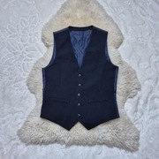 Kamizelka garniturowa S Granatowa Burton Menswear London Nowa 