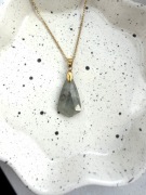 naszyjnik z labradorytem labradoryt stal nierdzewna chirurgiczna stali