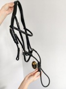 Ogłowie Protanner skórzane czarne Full