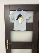 T-shirt chłopczyk szary z nadrukiem nowy rozmiar 122