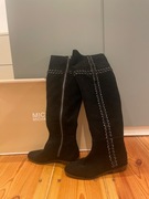 Michael Kors nowe kozaki zamszowe czarne zamsz Malin Boots 37