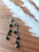 Kolczyki ze stali chirurgicznej i kamieni półszlachetnych 