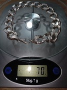 Bransoletka srebrna pancerka męska 70 gram