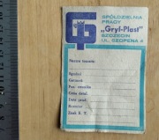 Stara etykieta Szczecin GRYF Stettin