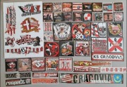 Vlepki CRACOVIA, ARKA Gdynia, ZAGŁĘBIE LUBIN, Lech mix 41 sztuk 
