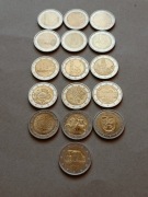 Finlandia Estonia Litwa Łotwa 2 Euro Okolicznościowe. 16 sztuk.