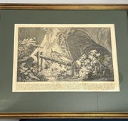 Antyk Grafika miedzioryt "Pułapka na rysia" Joh. El. Ridinger XVIII wiek