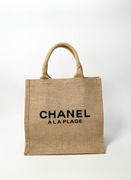 Torba plażowa shopper bag z juty jutowa torebka Chanel - NOWA