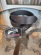 Czarny męski skórzany pasek Led Zeppelin 