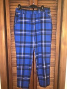 Spodnie Asos w kratę 3/4 rybaczki niebieskie 36 S