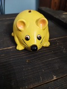 Stara gliniana skarbonka mysz Vintage