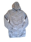 Nowa kurtka damska pikowana, granatowa z kapturem, rozmiar M