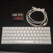 Klawiatura Gamingowa Biała z RGB + podkładka 120x60cm