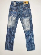 K&M Born in Italy 30 męskie jeansy przetarcia 