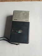 Ciekawy oryginalny dyktafon Phillips z dawnych lat pokazany na zdjęciach 