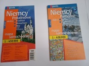 Niemcy połuniowe, Niemcy północne, mapa samochodowa