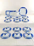 Serwis kawa / herbata 11 osób Royal Limoges francja art deco marmurek