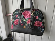 Damska torebka na ramię do pracy szkoły na trening handmade kwiaty