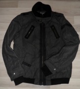 KURTKA ZIMOWA CZARNO-SZARA OCIEPLANA XL/XXL nowa