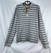 Hollister longsleeve L szary paski bardzo dobry stan