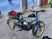 Rower miejski na kołach 26 z silnikiem spalinowym 50 cc