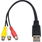 Duttek USB A 2.0 męski na 3 RCA cinch żeński