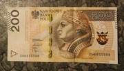 Banknot 200 zł seria DH6655588