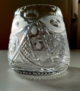 Prześliczny nowoczesny wazonik. Kryształ z PRL. Vintage, lata 80.