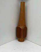 wazon drewniany PRL ddr 26cm  kilka kolorow drewna, toczony 