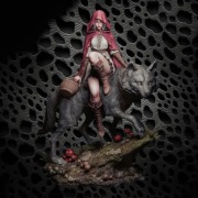 Figurka druk 3D żywica " Red Riding Hood - F249 "- 120 mm
