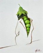 Surrealistyczny portret olejny kobiety z tajemnicą, 50x40 cm, płótno