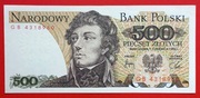 BANKNOT PRL 500 ZŁ 1982 SERIA GB 