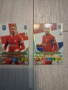 2 karty piłkarskie Jordana Hendersona i Virgl VAN DIJK