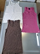 Trzy Kolorowe Damskie Podkoszulki Reserved i Fishbone Rozmiar S