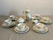 Serwis kawowy 6 osobowy Kahla Porcelana Złocona