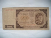 POLSKA BANKNOT PRL 500 zł 1948 r. seria BB