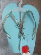 Błękitne klapki, japonki, OVS