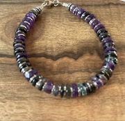 Bransoletka turmaliny i ametyst