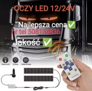 2SZT DUŻE Diabelskie Oczy Led 60x17cm tir bus osobówka traktor kombajn
