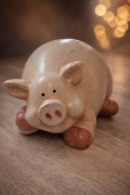 Ceramiczna skarbonka – świnka | używana | klasyczna