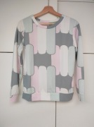 Piękna Bluza w Pastelowe Wzory - Wyprodukowana we Włoszech