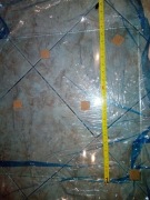 Szyba klejona o grubości 6,5mm i wymiarach 500mm 