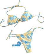 Cupshe Strój kąpielowy dwuczęściowy, wiązany, kwiaty bikini rozmiar M, NOWY