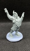 Bard mężczyzna z lutnią, figurka rpg druk 3d, podstawka 25 mm