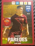 PANINI UPDATE 2017 FIFA 365 TEAM MATE AS ROMA PAREDES UE63