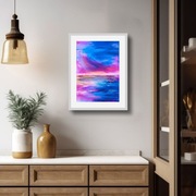 Abstrakcja Morze i Niebo Komplet 2 Obrazów Zachód Słońca 35x50