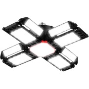 200W LED Lampa Garażowa Warsztatowa 20000LM 6500K 12 Paneli E26 E27