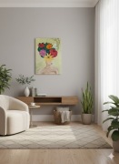 "Zielono w głowie " obraz akryl na płótnie 50x70