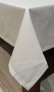 Biały Obrus z bawełny satynowej Kostka 120 x 160