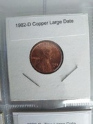 1 cent lincoln usa 1982 D duża data